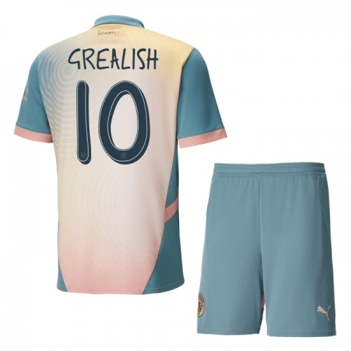 Ensemble Maillot Manchester City Grealish 10 Quatrième 2024-25 Enfant Ensemble Maillot Manchester City Grealish 10 Quatrième 2024-25 Enfant